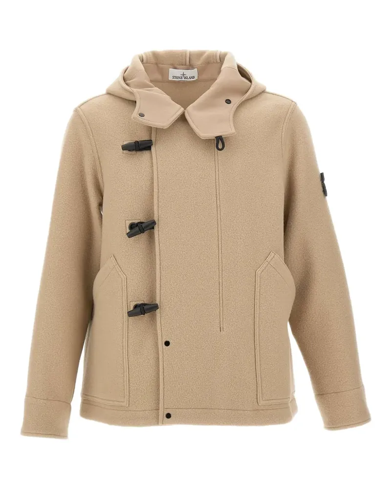 Stone Island 4100039 Heavy Melton Parka mit Knebelverschluss - Nude Nude