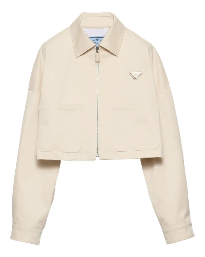 Prada Jacke mit Triangel-Logo - Nude Nude