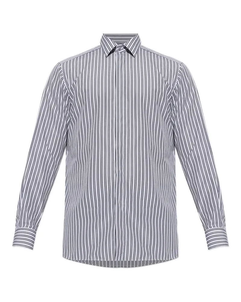 Tom Ford striped long-sleeve shirt - Weiß Weiß