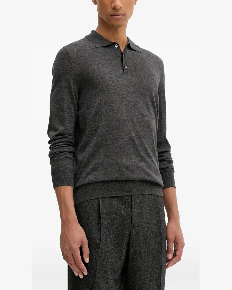 BARENA long-sleeve polo shirt - Grau Grau