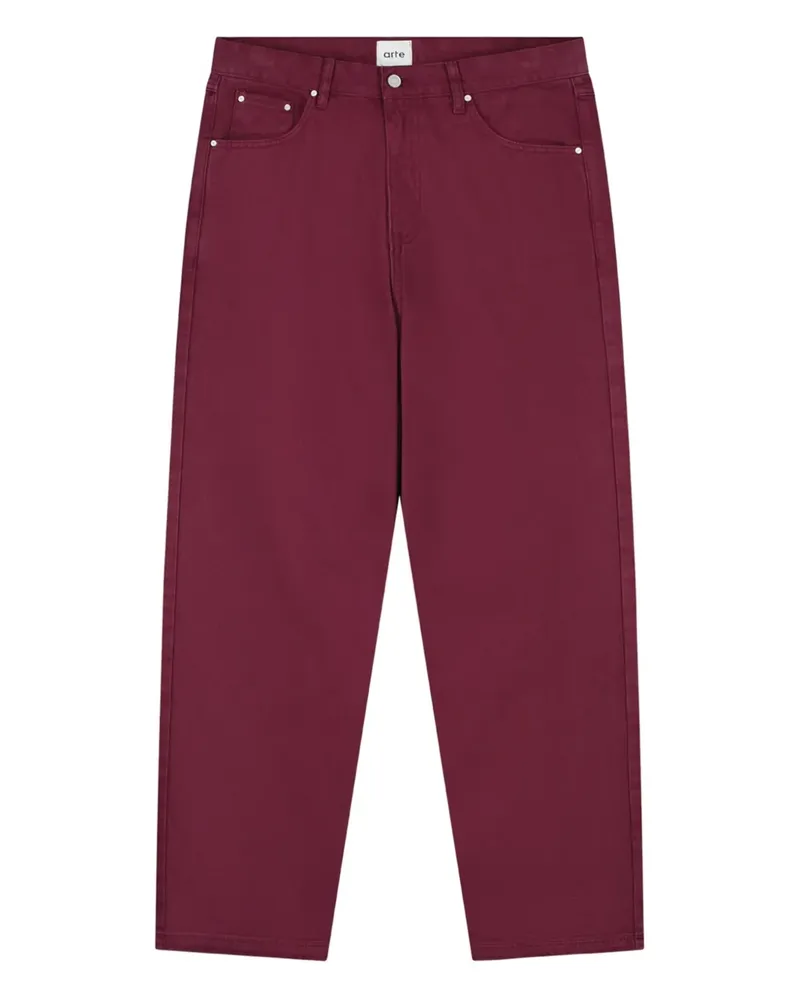 Arte Antwerp Jeans mit Logo-Print - Rot Rot