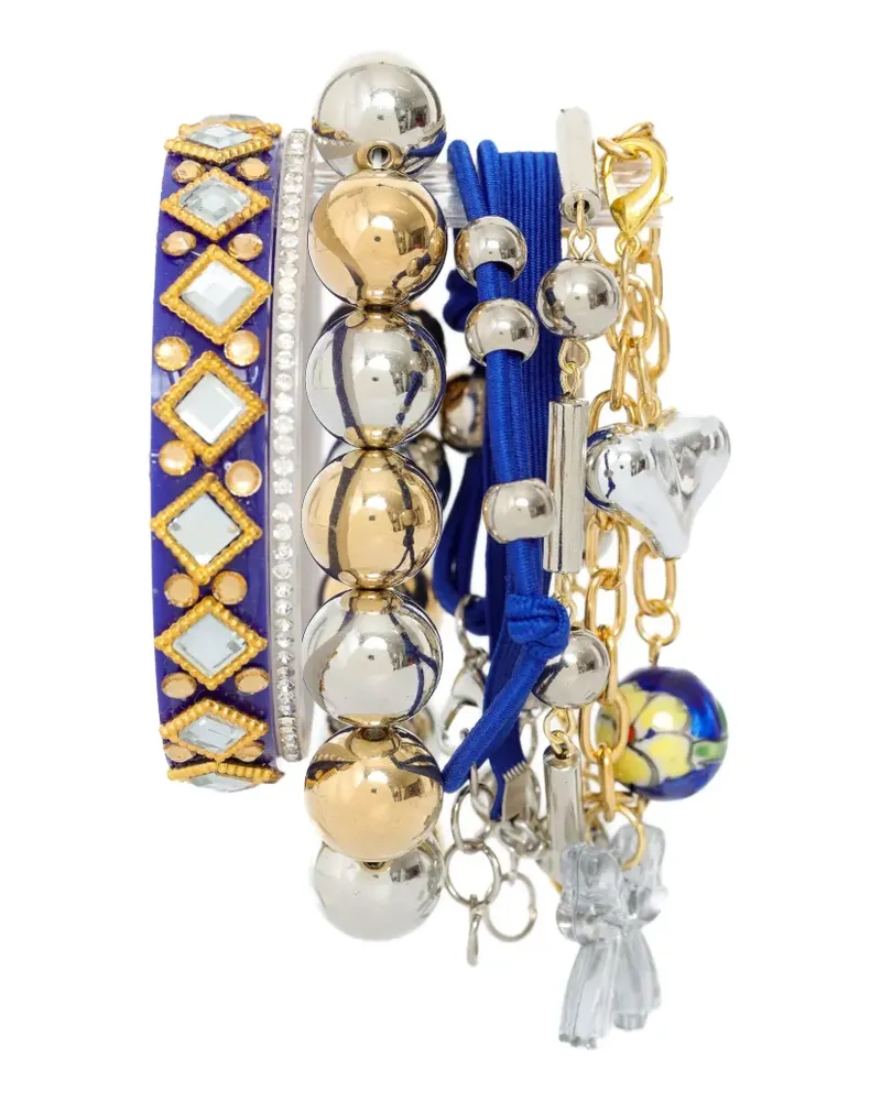 Amir Slama Armband mit Perlen - Blau Blau