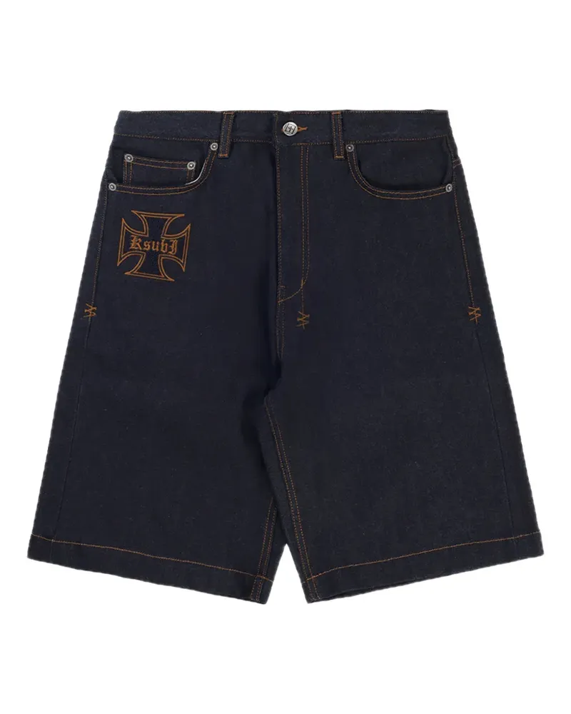 ksubi Maxx embroidered denim shorts - Blau Blau