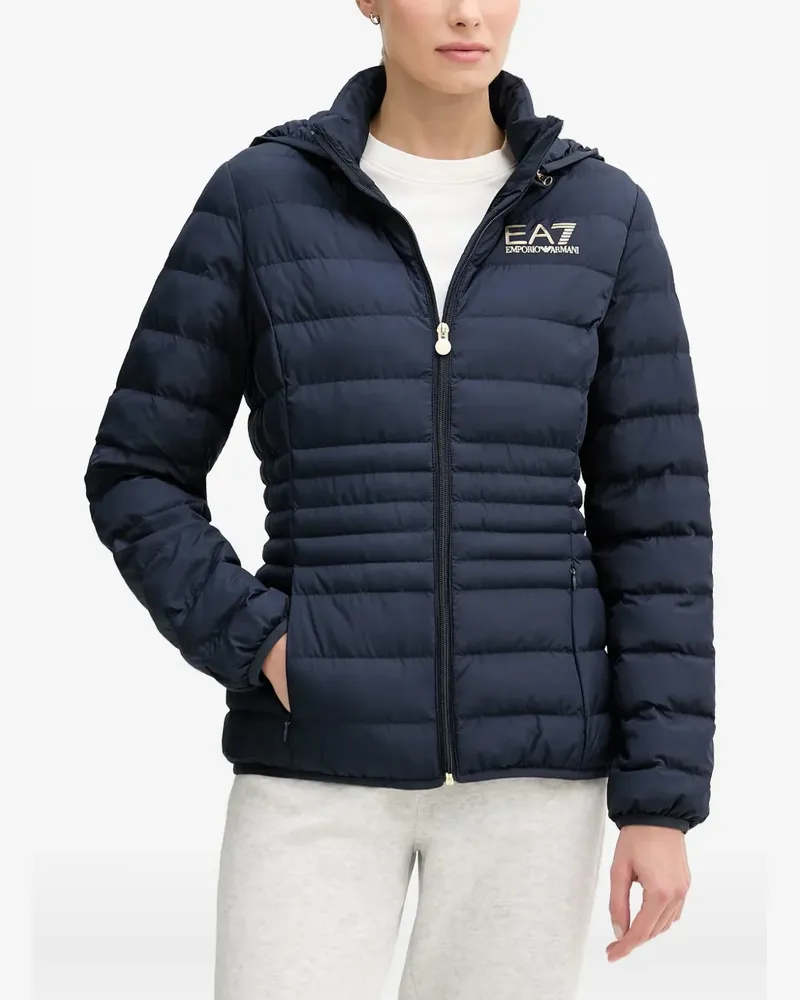 EA7 quilted hooded jacket - Blau Blau