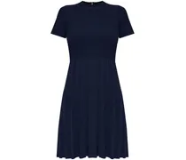 Geripptes Minikleid - Blau