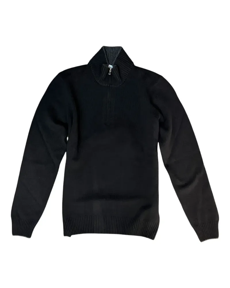 Gran Sasso half-zip ribbed-trim sweater - Schwarz Schwarz