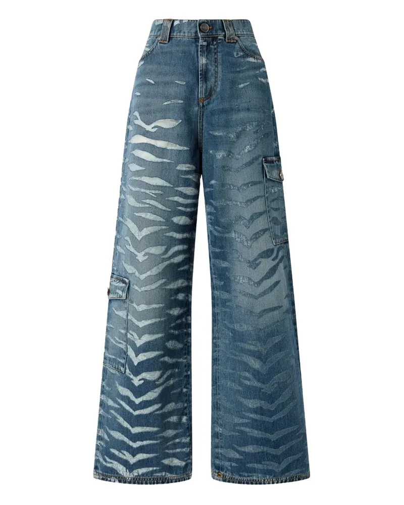 Pinko Jeans mit Zebra-Print - Blau Blau