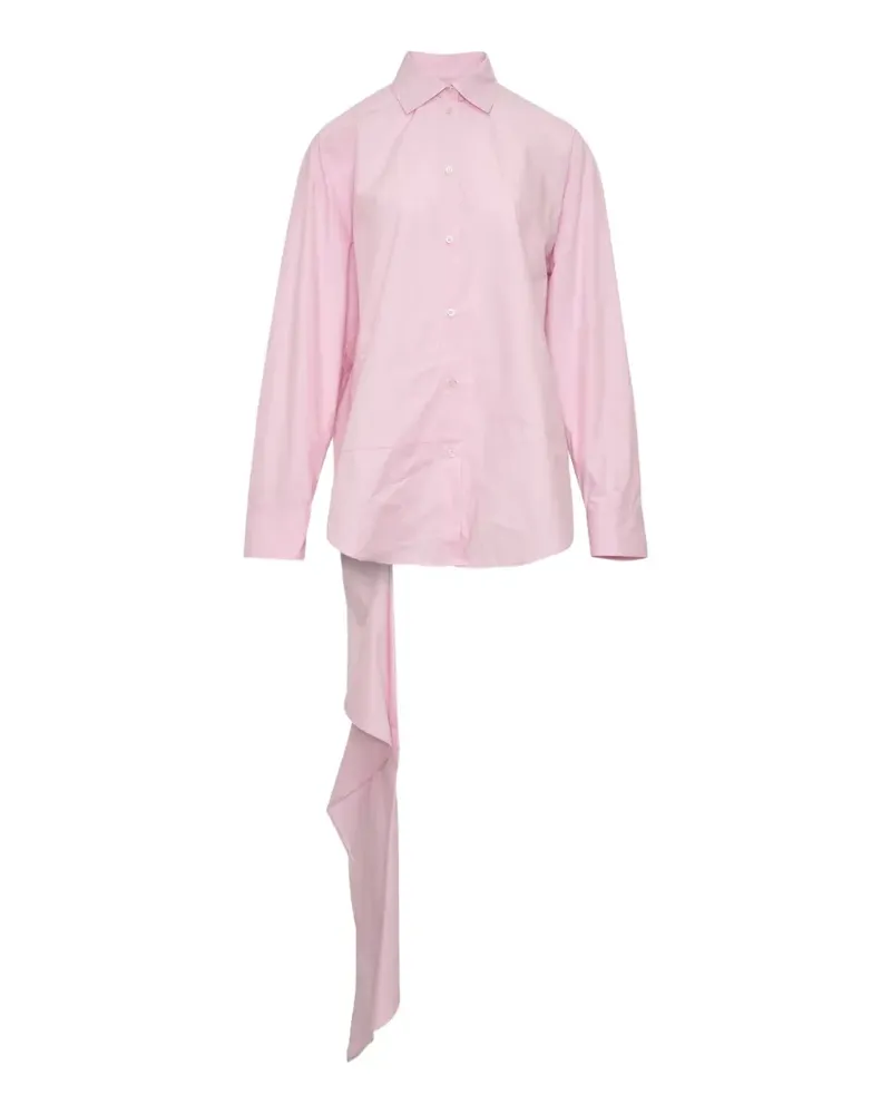 MSGM asymmetrical-detail shirt - Rosa Rosa