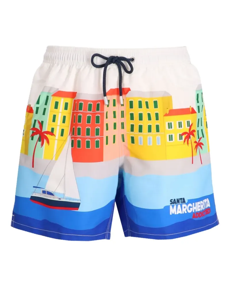 MC2 Saint Barth Badeshorts mit grafischem Print - Weiß Weiß