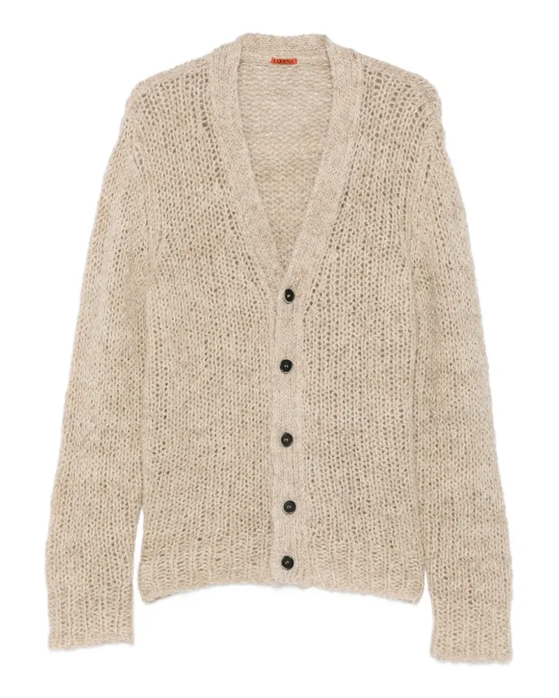 BARENA chunky-knit V-neck cardigan - Nude Nude