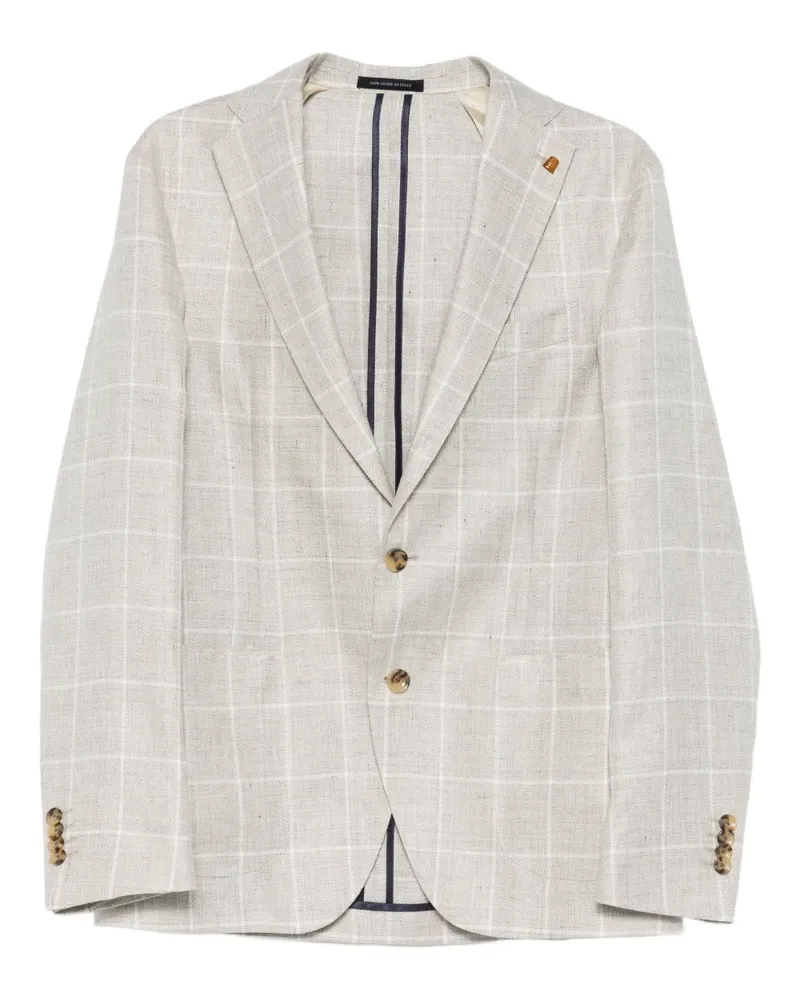 Sartoria Latorre Einreihiges Sakko mit Karomuster - Nude Nude