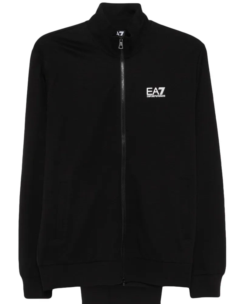 EA7 Jogginganzug mit Reißverschluss - Schwarz Schwarz