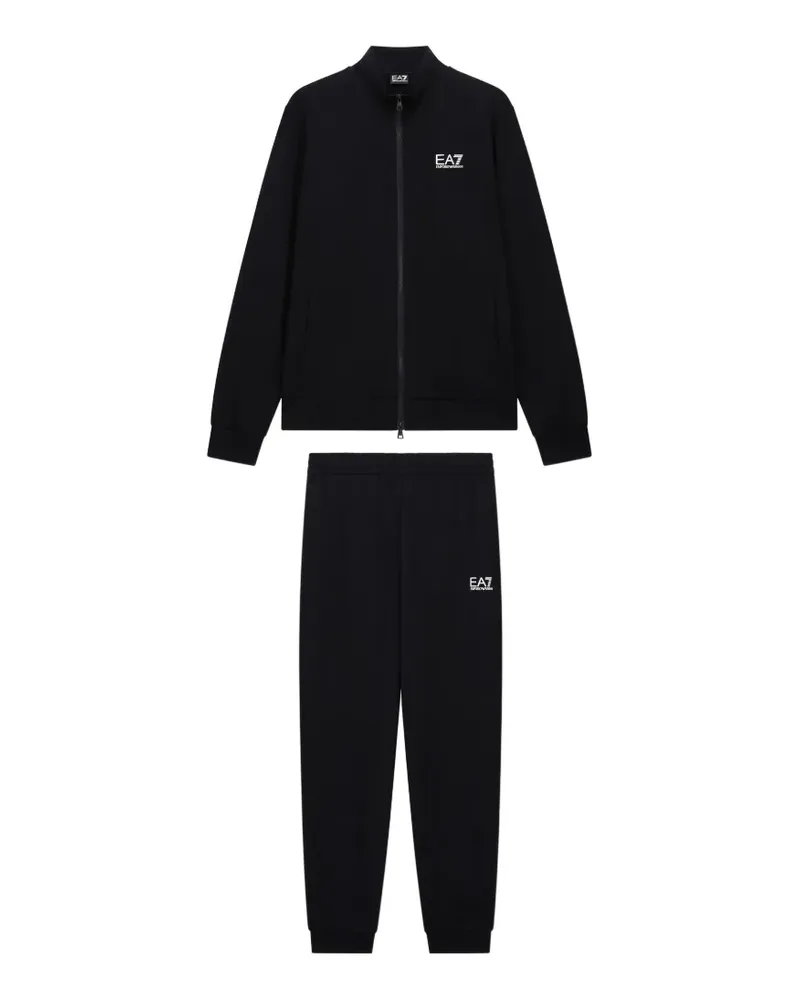 EA7 Jogginganzug mit Reißverschluss - Schwarz Schwarz