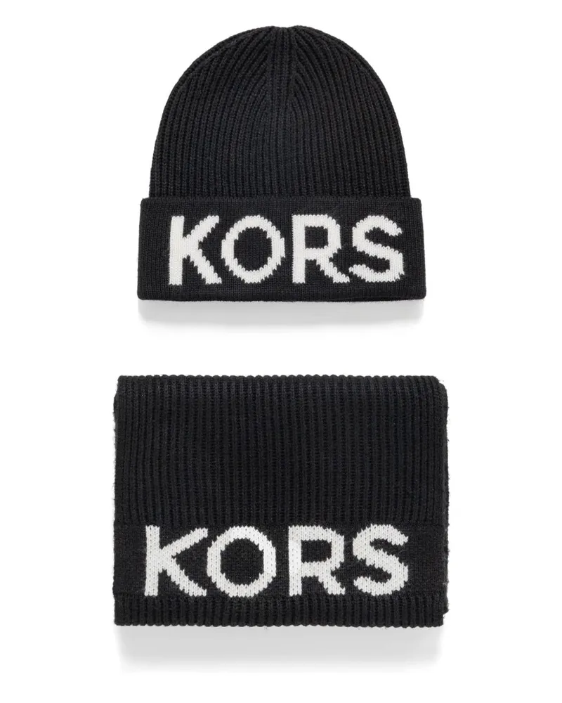 Michael Kors Beanie mit Logo-Stickerei - Schwarz Schwarz