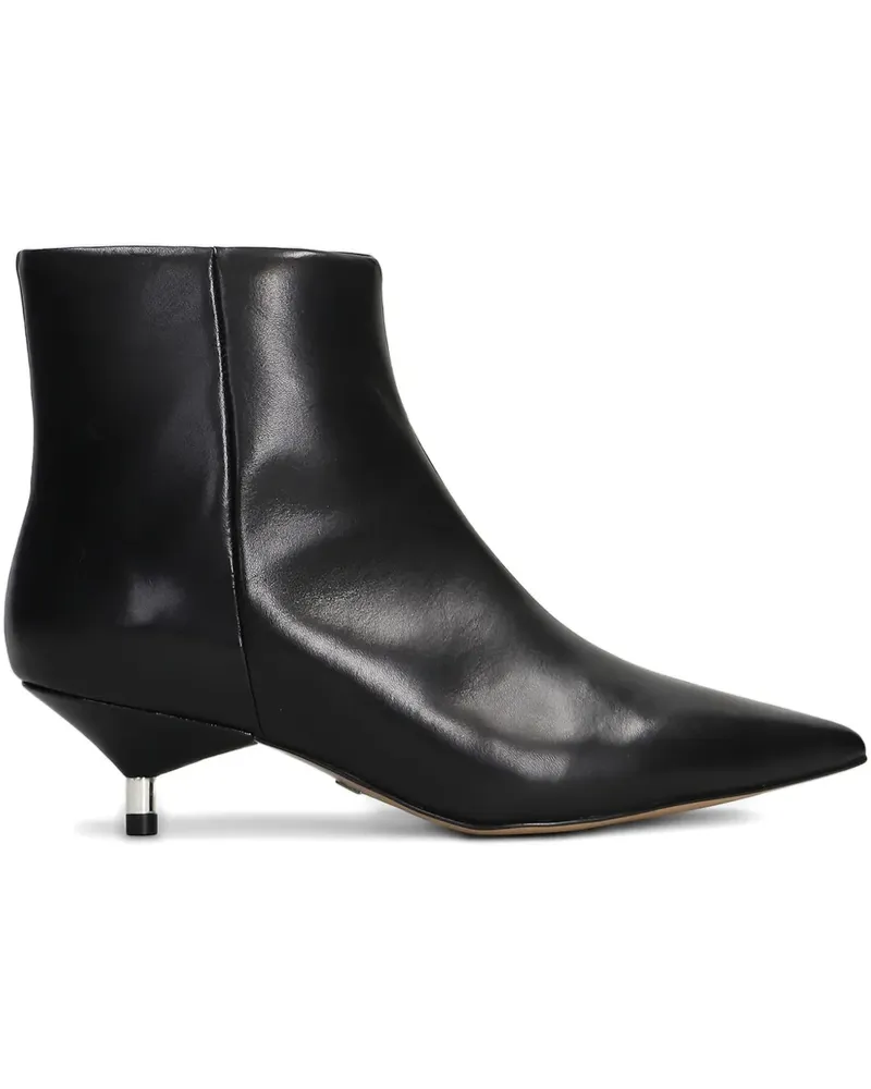 CARRANO 40mm pointed zip boots - Schwarz Schwarz