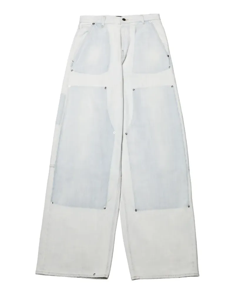 Haikure patchwork rivet-embellished jeans - Blau Blau