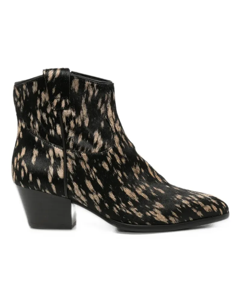ash Fame leopard-print ankle boots - Schwarz Schwarz