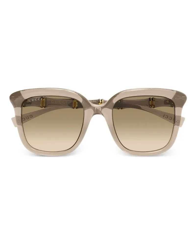 Gucci square-frame sunglasses - Nude Nude