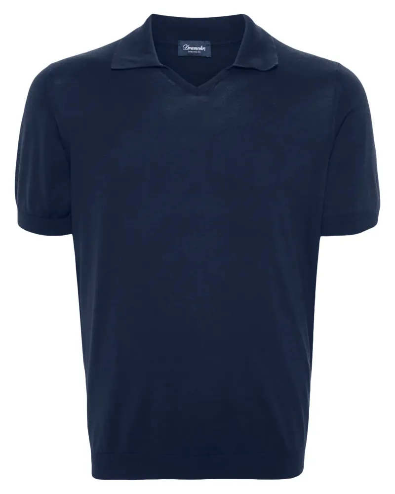 Drumohr  Kurzärmeliges Poloshirt - Blau Blau