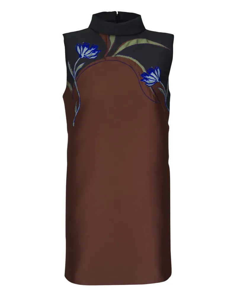 Dorothee Schumacher Besticktes Kleid mit Stehkragen - Braun Braun