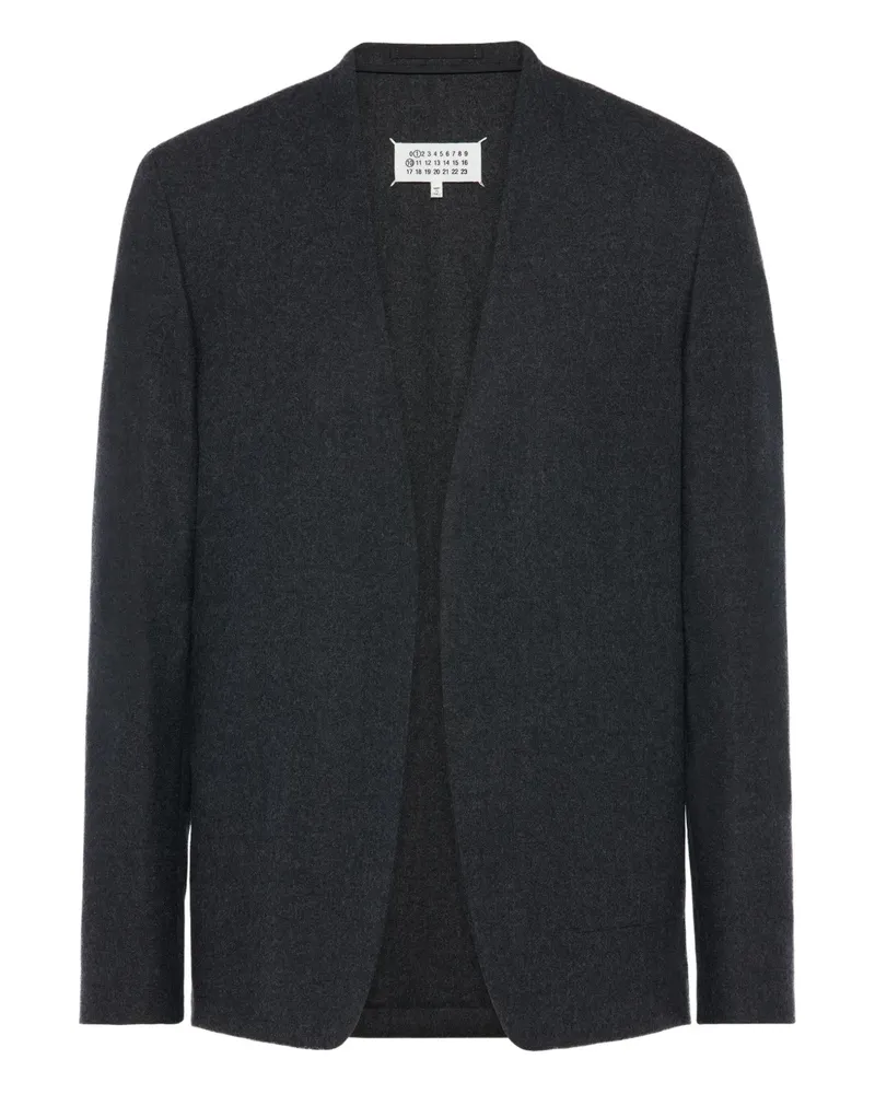 Maison Margiela Kragenloser Blazer mit Ziernähten - Grau Grau