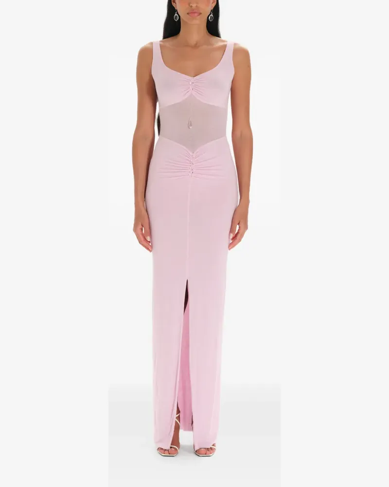 MANURÍ Kristen 2.5 bead-detail maxi dress - Rosa Rosa