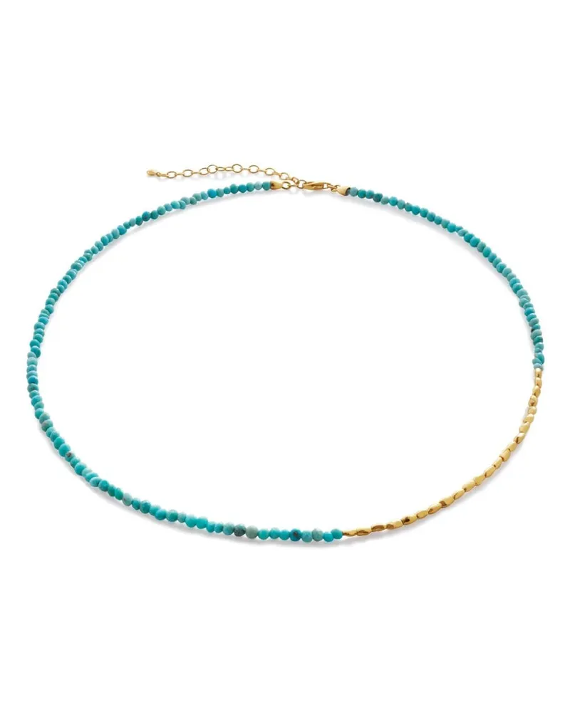 Monica Vinader Mini Nugget Halskette mit Türkis - Blau Blau