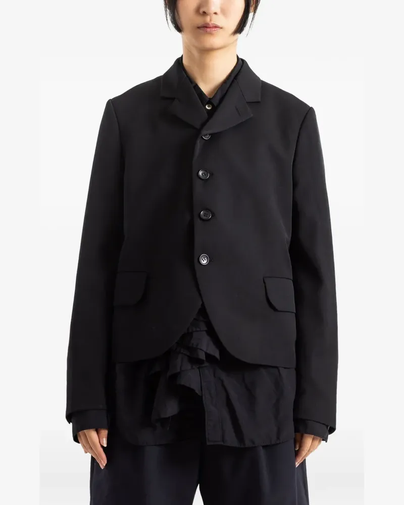 Comme des Garçons Jacke mit fallendem Revers - Schwarz Schwarz