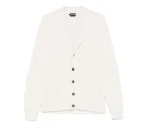 Cardigan mit Schalkragen - Weiß