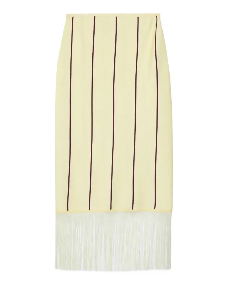 3.1 phillip lim striped fringe midi skirt - Gelb Gelb