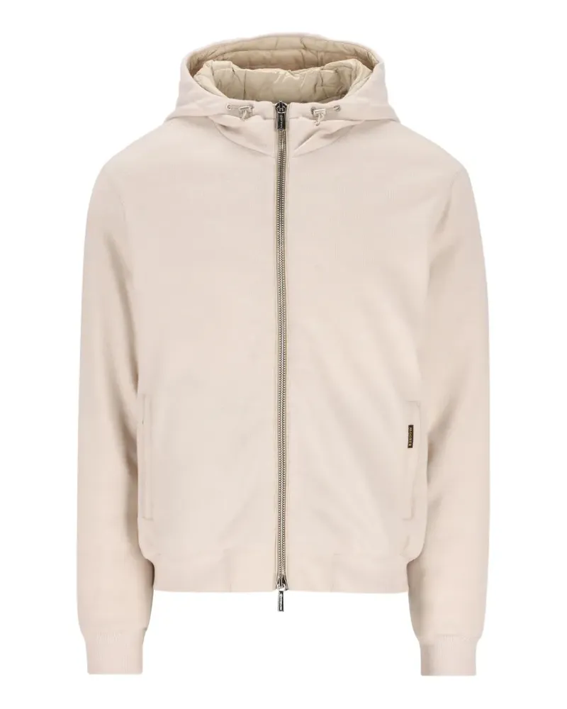 MOORER drawstring hooded jacket - Nude Nude