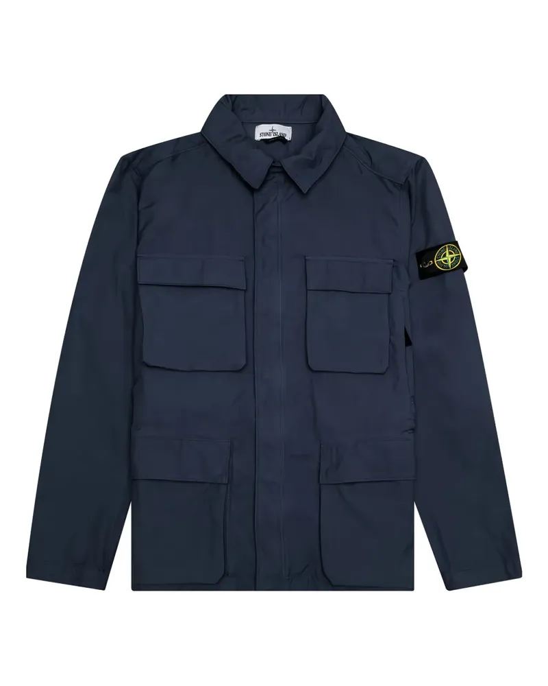 Stone Island Jacke mit aufgesetzten Taschen - Blau Blau