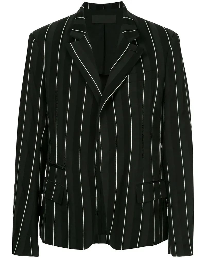 Haider Ackermann Sakko mit Nadelstreifen - Schwarz Schwarz