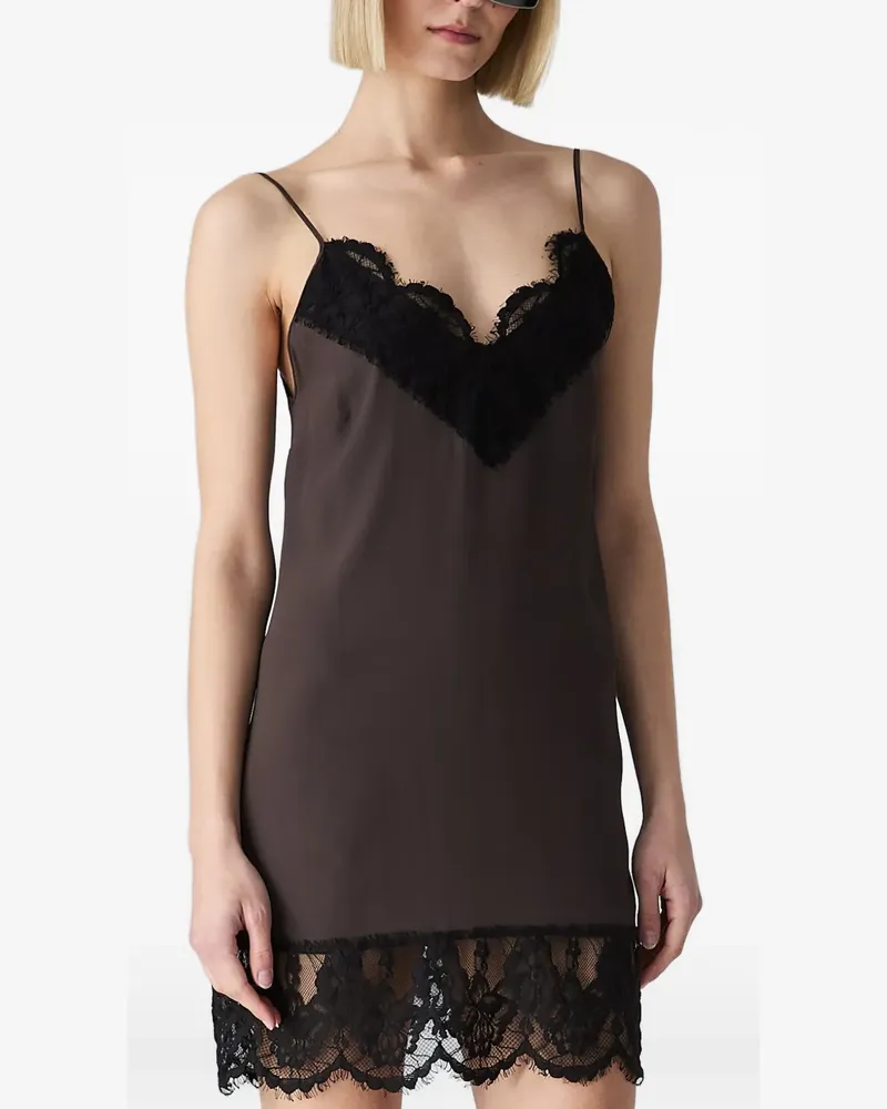Vera Wang Camisole-Kleid aus Seide - Braun Braun