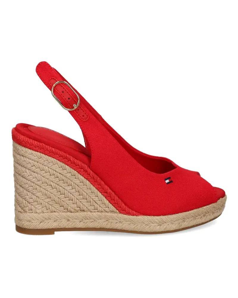 Tommy Hilfiger Slingback-Espadrilles mit Absatz - Rot Rot