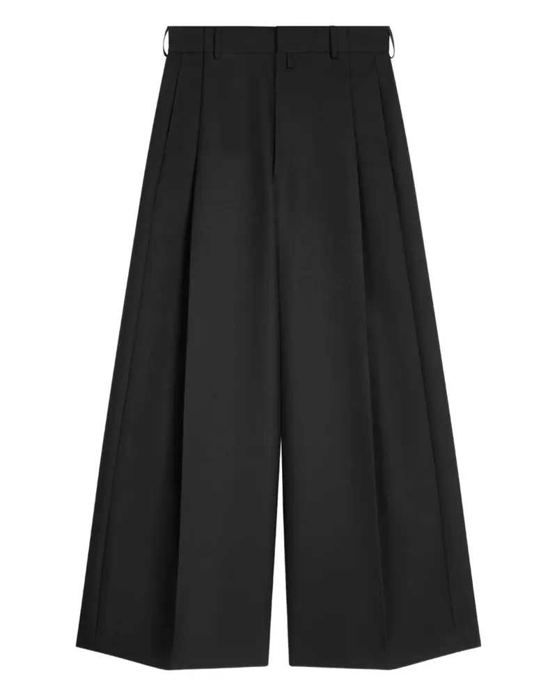 Dries van Noten Weite Hose mit Bundfalten - Schwarz Schwarz
