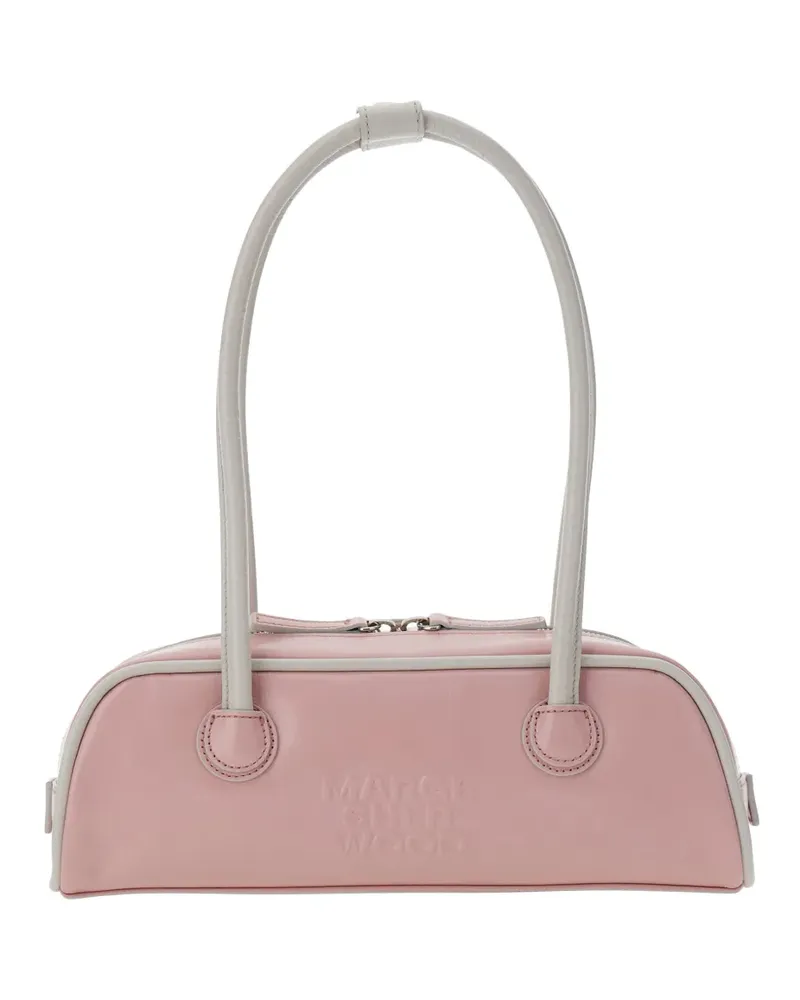 Marge Sherwood mini Piping embossed shoulder bag - Rosa Rosa