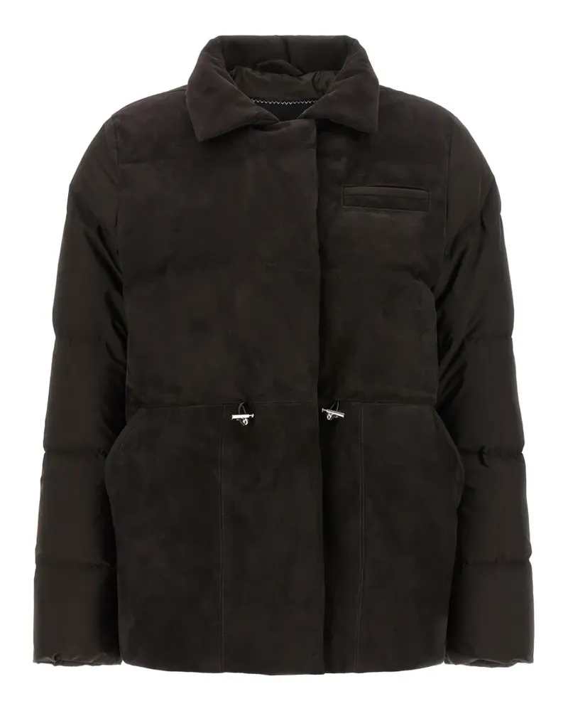 Kiton drawstring quilted down jacket - Braun Braun