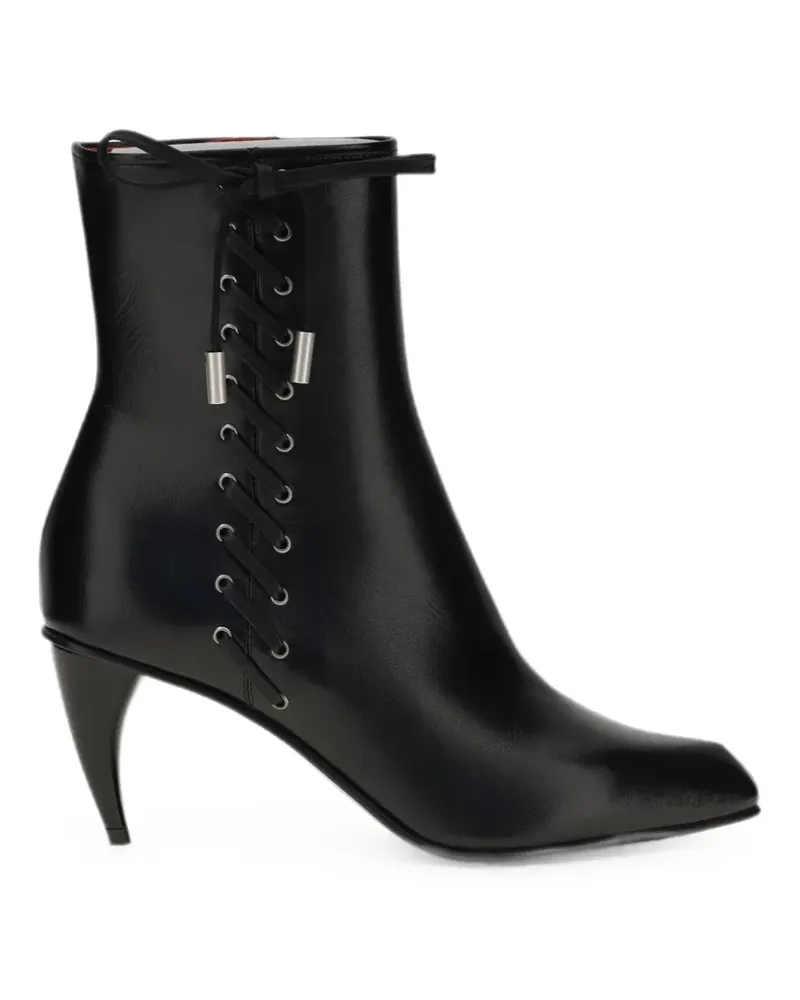 Alexander McQueen lace-up leather ankle boots - Schwarz Schwarz