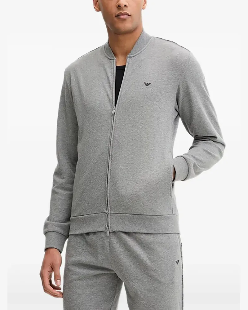 Emporio Armani logo-detail zip tracksuit - Grau Grau