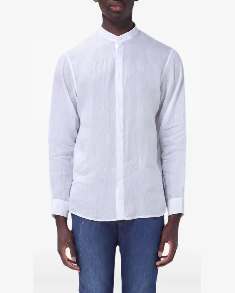 Emporio Armani mandarin-collar shirt - Weiß Weiß