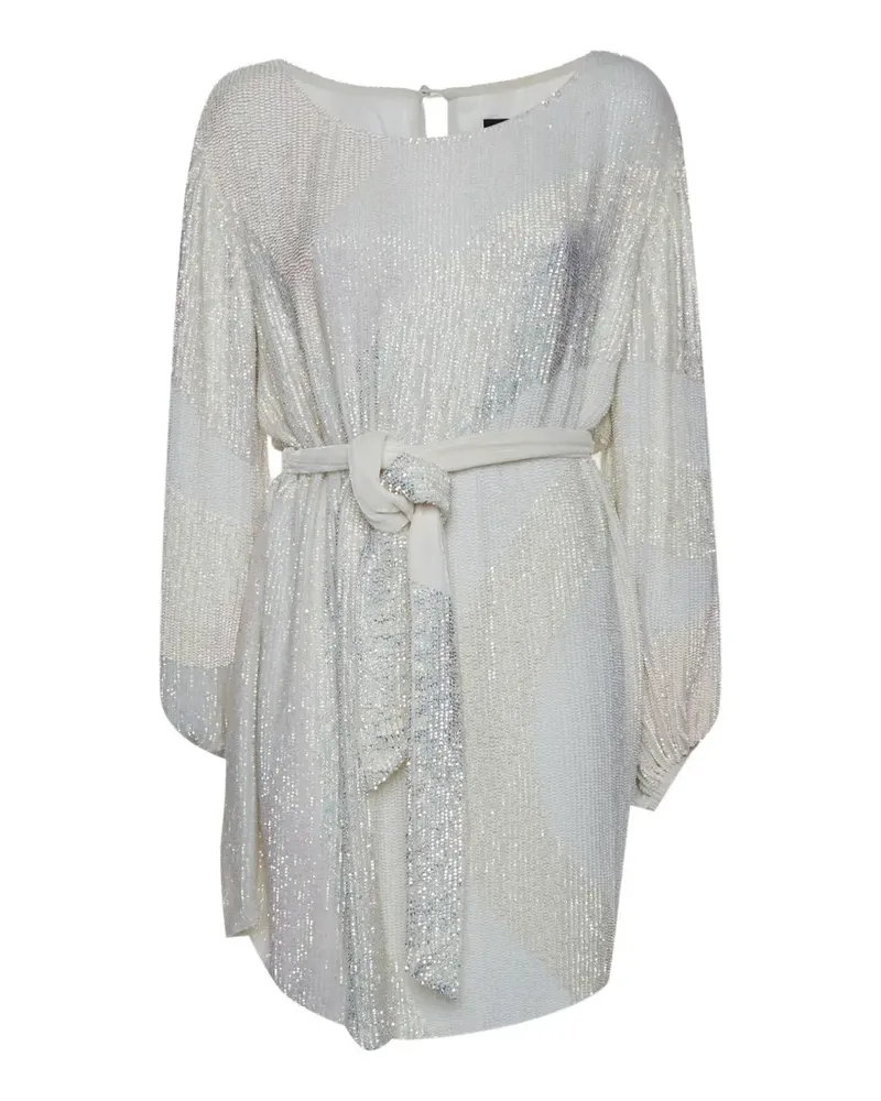 Retrofête Minikleid mit Pailletten - Weiß Weiß