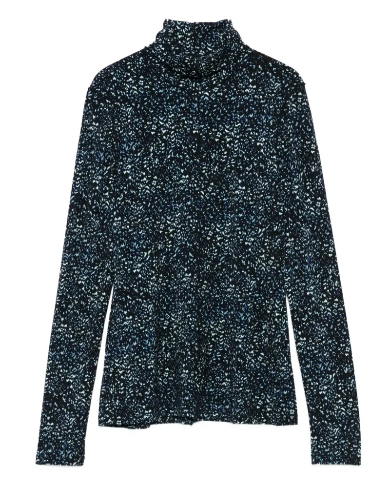 Proenza Schouler Audrey Oberteil mit Geparden-Print - Blau Blau