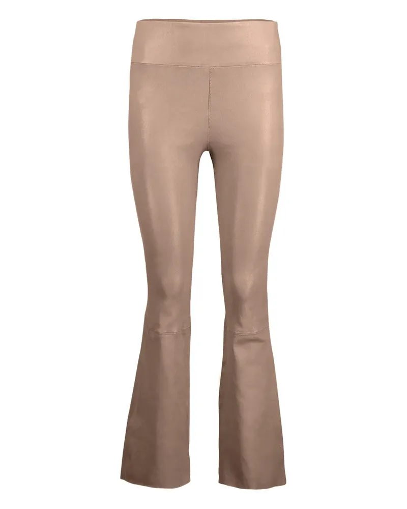 SPRWMN leather flare trousers - Braun Braun