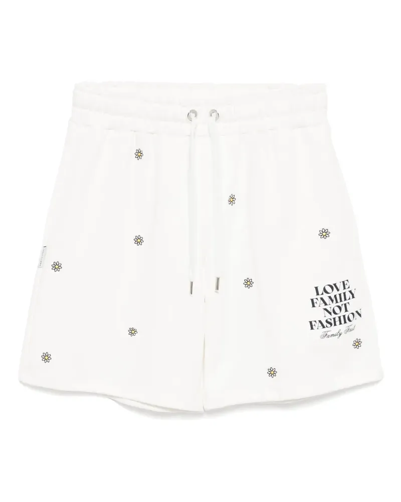 Family First Shorts mit Logo-Print - Weiß Weiß