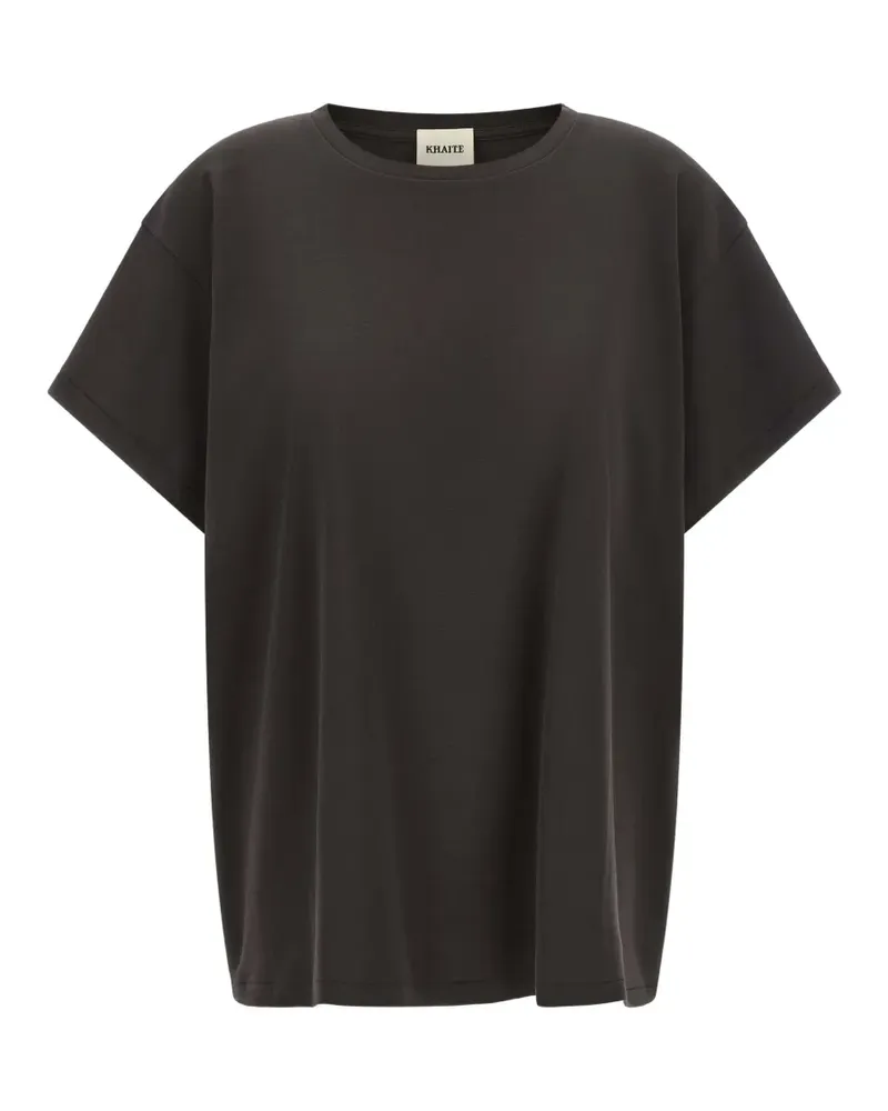 KHAITE Winsley dropped-shoulder cotton T-shirt - Grau Grau