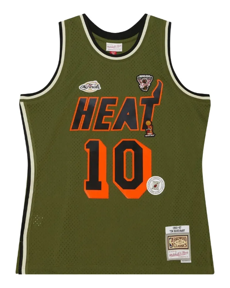 Mitchell & Ness x NBA Miami Heat Tim Hardaway 1996-97 Swingman Tanktop - Grün Grün