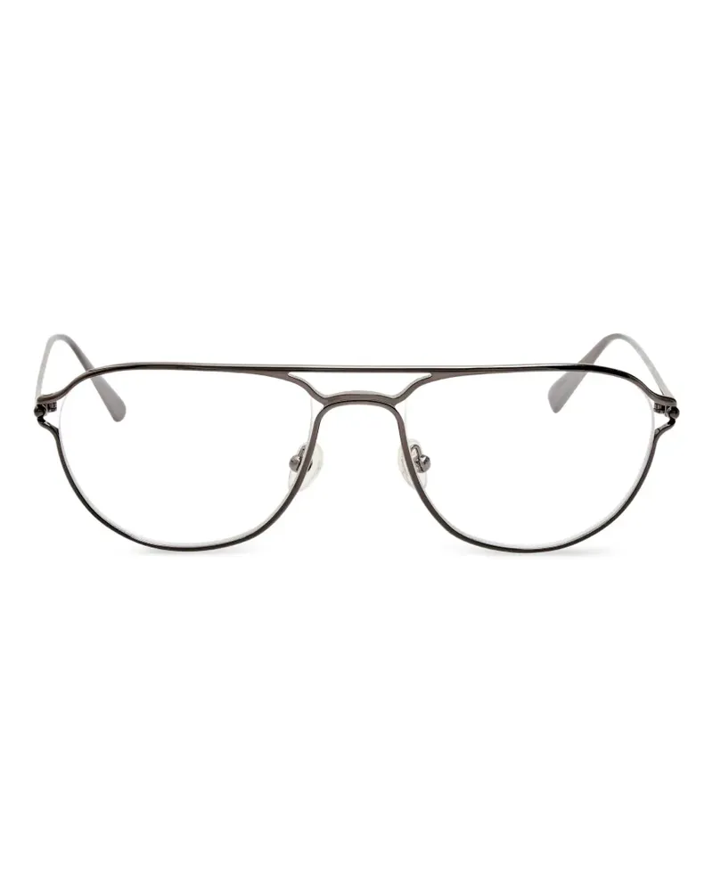 Jacquemus double-bridge pilot-frame glasses - Grau Grau