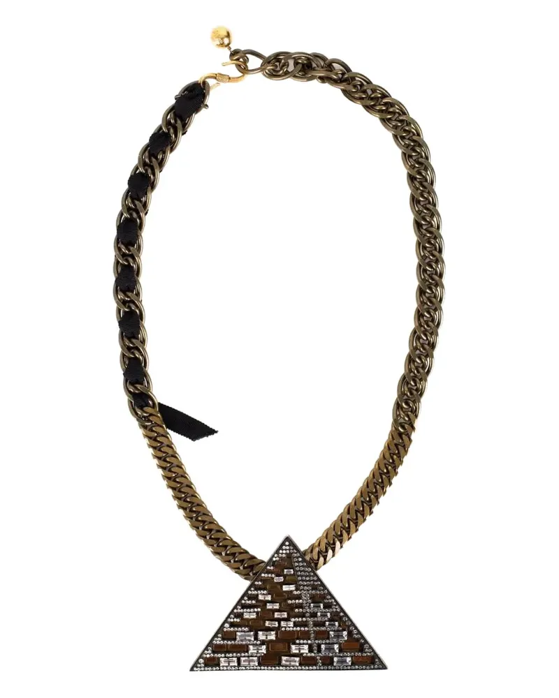 Lanvin Luxor Pyramid Halskette - Braun Braun