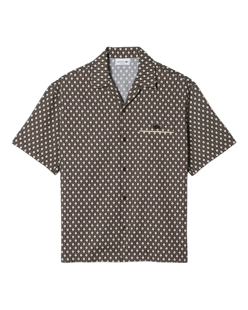 Lacoste pattern short-sleeve shirt - Braun Braun